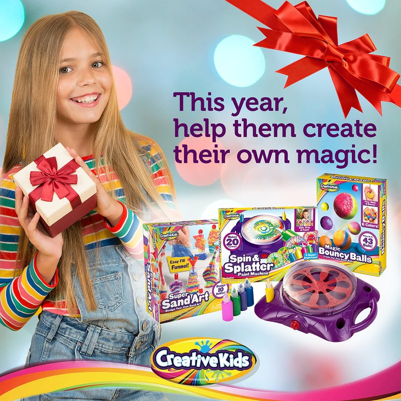 كرييتف كيدز مجموعة إعادة تعبئة الطلاء والطلاء من Creative Kids - 8 × بطاقات كبيرة - 8 × بطاقات صغيرة - 4 × بطاقات مستديرة - 5 زجاجات من الطلاء الملون - Image 2
